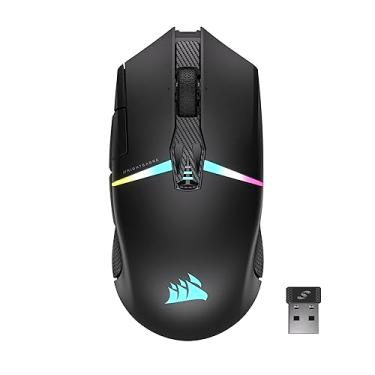 Imagem de Corsair Mouse gamer sem fio NIGHTSABRE RGB para FPS, MOBA - 26.000 DPI - 11 botões programáveis - bateria de até 100 horas - compatível com iCUE - Preto