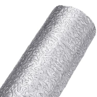 Imagem de Forro Protetor Adesivo para Gavetas Armários Cozinha Bancada Manta Impermeável Alumínio 10metros x 40cm (Relevos)