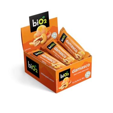 Imagem de biO2 Display Barra de Castanhas e Frutas Nuts Damasco, 12 unidades de 25 g, Vegana e sem Glúten
