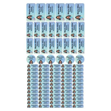 Imagem de Adesivo Etiqueta Escolar Personalizado Vinil Sereia 88UN