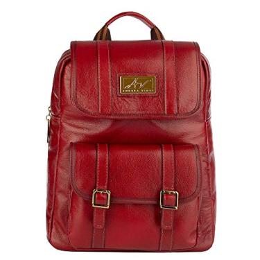 Imagem de Mochila feminina de couro Trip - Vermelho