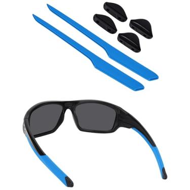 Imagem de BLAZERBUCK Meias de substituição e peça de nariz para óculos de sol Oakley Valve New 2014 OO9236 - Azul claro