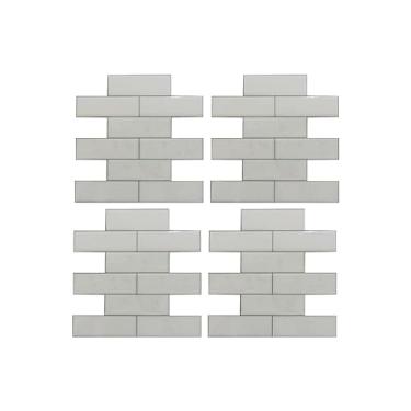 Imagem de RoomMates TIL3459FLT StickTiles Clássico Branco Metrô Descasque e Cole Azulejo Backsplash 10,5 x 10,5
