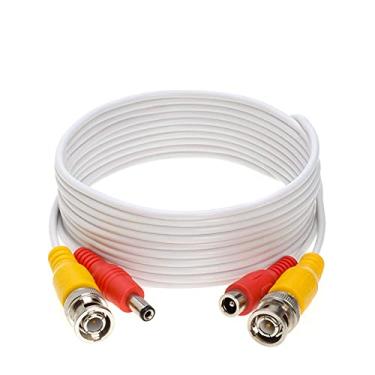 Imagem de Cables Direct Online Cabo de alimentação de vídeo BNC pré-fabricado branco de 6 m para CCTV, câmera de segurança, DVR, sistema de vigilância, cabo plug & play tudo em um