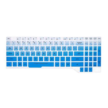 Imagem de HRH Capa de silicone para teclado ASUS TUF FX505 FX505GT FX505DT FX705DT FX705DY, ROG Strix GL503 GL504 GL703 GL704 GL704GM GL704GV GL704GW GL704GW, azul menta