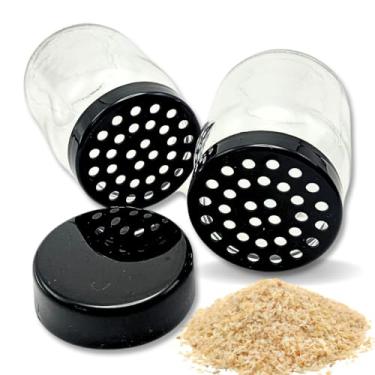 Imagem de QUEIJEIRA POLVILHADOR VIDRO TRANSPARENTE 268ML 2 UNIDADES (Branco)