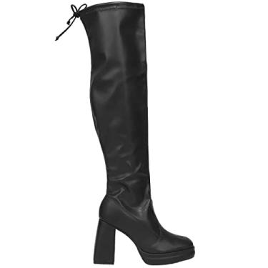 Imagem de Bota Feminina Casual Over The Knee Bico Quadrado Salto Bloco Alto Beira Rio 9080.103