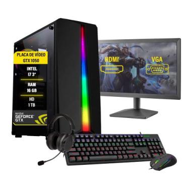 Imagem de Pc Gamer Completo Bravus i7 GTX 1050 2GB 16GB Hd 1TB SSD 120GB - AMORI