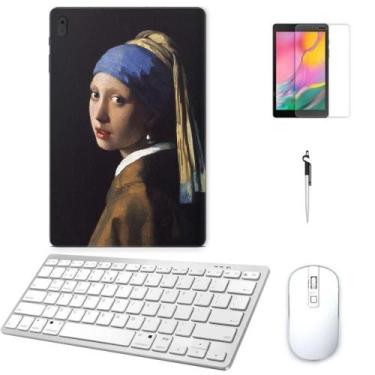 Imagem de Adesivo Galaxy Tab S8 Sm-X7068 Moça Brinco /Tecl/Mou/Can/Pel - Skin Za