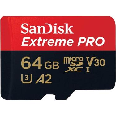 Imagem de Cartão memória sandisk extreme pro micro sd xc 64gb 200mb/s