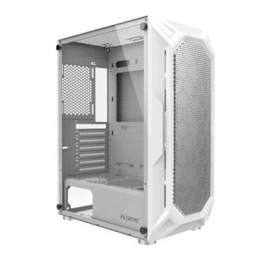Imagem de Gabinete Gamer Alseye Aqua, Mid-Tower, Lateral de Vidro, Branco, AQUA-