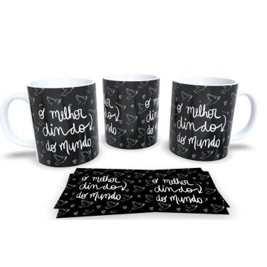 Imagem de Caneca de Porcelana Branca Personalizada Coleção Dindo e Dinda