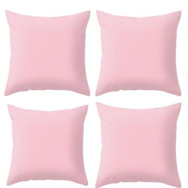 Imagem de Kit 4 Almofadas Cheias Lisas Varias Cores Para Sala Sofá Luxo Refil Mi
