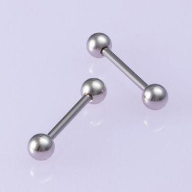 Imagem de Piercing De Língua Barbell Aço Cirúrgico 316l - 1 Pç - De Castro joias