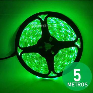 Imagem de Fita Led 5050 5mts C/silicone Ip65 Prova D'aguá 300 LEDs 480 Lumens De