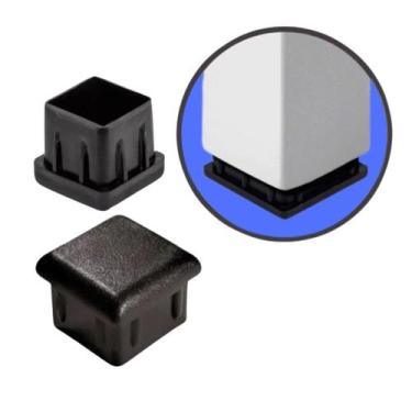 Imagem de 10pc - Ponteira Reforçada 20x20 Tampão Preto P/ Metalon - Suplastine