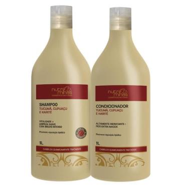 Imagem de Kit Pós Química Tucumã Nutriminas Shampoo e Condic 1 Litro