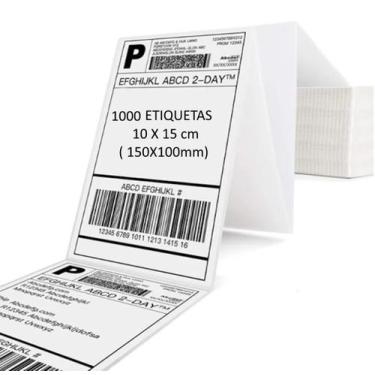 Imagem de 1000 Etiqueta Termica 10x15 (150 x100 mm) Sem Ribbon Autocolante Serri