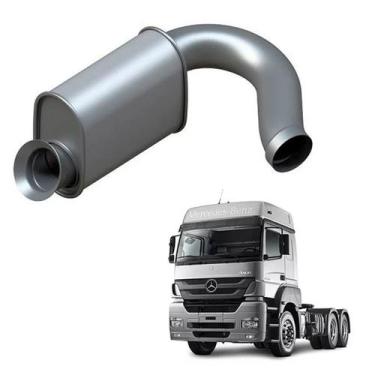Imagem de Tubo Saída Motor MB Axor com Silencioso - Aço - Bepo