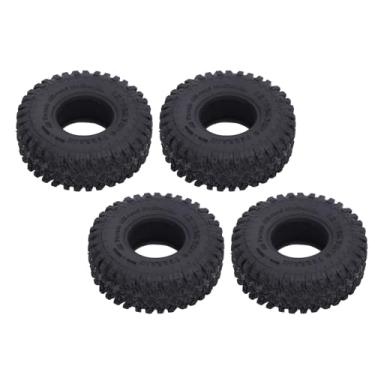 Imagem de Pneus de Borracha Com Garra de Gato Rc 1.0, Aderência Estável e Desempenho Superior para Crawler Axial Scx24 Fms Fcx24 Ax24 1/18 1/24 Rc