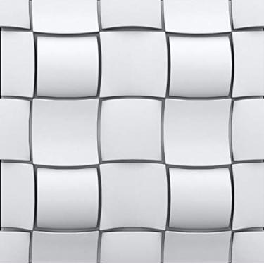 Imagem de A la Maison Ceilings Painéis de parede sem costura de cola DIY espuma Rubik RK-SWP-PW (Capa/48 pés quadrados), branco