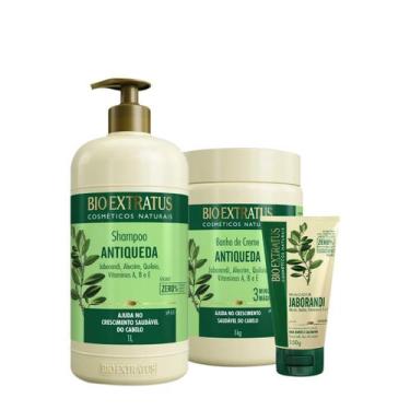 Imagem de Kit Bio Extratus Jaborandi Antiqueda Shampoo Litro Máscara e Finalizad
