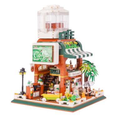 Imagem de Geniteen City Cafe Shop Building Block Set, Creative Street View Construction Bricks Architecture Micro Building Blocks 1951 PCS