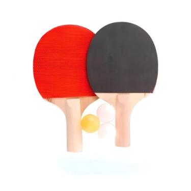 Imagem de Kit Ping Pong Com 2 Raquetes E 3 Bolinhas - SGB VARIEDADES