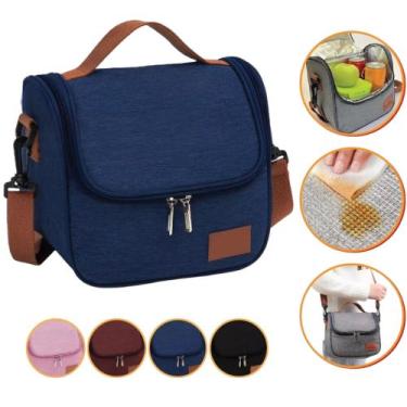 Imagem de Bolsa Térmica Feminina Masculina Lancheira Porta Marmita Lanche Bebida