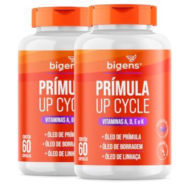 Imagem de Prímula Up Cycle, Óleo de Prímula, Óleo de Linhaça, Vitamina A, D, E e K, 60 cápsulas, Bigens (Kit 2)