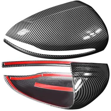 Imagem de TOP-VIGOR Compatível com Mercedes-Benz C-Class, B-Class, E-Class, GLA, S-Class, R-Class, CLS, GLK, GLC 4MATIC Coupe, GLE, GLS, 2 peças de reposição de capas de espelho externo – Tampas de espelho de