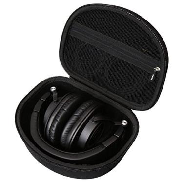 Imagem de Aproca Bolsa de viagem rígida compatível com fones de ouvido profissionais Audio-Technica ATH-M50x ATH-M50xMG ATH-M40x ATH-M30x ATH-M70x (Preta)