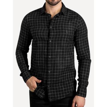 Imagem de Camisa Reserva Masculina Xadrez Speedy Check Preta-Masculino
