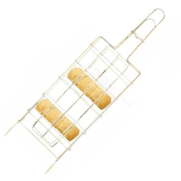 Imagem de Grelha para Churrasqueira para Pão de Alho 61cm x 18cm Compacta Prática Resistente