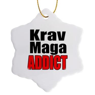 Imagem de 3dRose Enfeite de floco de neve Krav MAGA Addict