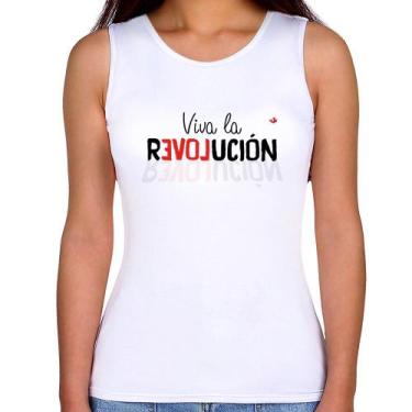 Imagem de Regata Feminina Viva la Revolución - Foca na Moda, Branco, GGG