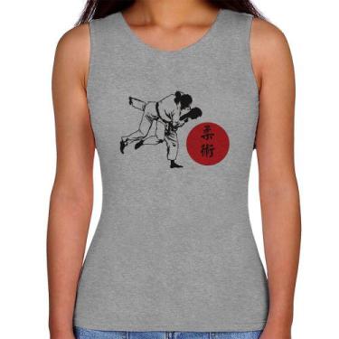 Imagem de Regata Feminina Jiu Jitsu Judô Artes Marciais - Foca na Moda, Cinza, M