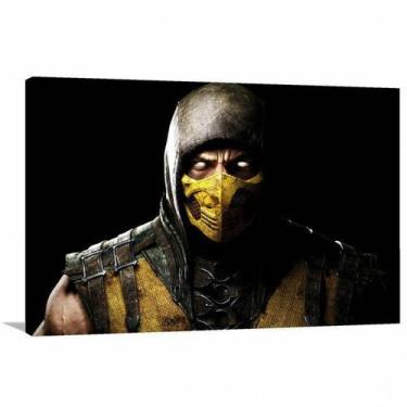 Imagem de Quadro decorativo Mortal Kombat Scorpion Tela em Tecido - Wall Frame