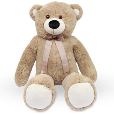 Imagem de Urso de Pelúcia 1,10 Metros Rafael Cor Areia - Fofuxos de Pelúcia