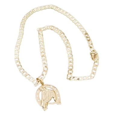 Imagem de Corrente Grumet Pitibul Pingente Cavalo com Ferradura - A.R Variedades