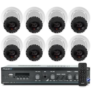 Imagem de Som Ambiente Piscina Churrasco Bluetooth Usb Sd Frahm Slim 1600 G5 + A