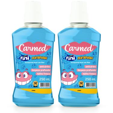 Imagem de Kit 2 und Enxaguante Bucal Carmed Dentadura 250ml