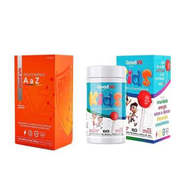 Imagem de Kit Good Vit Polivitamínico A-z + Kids 60 Comp Mastigaveis