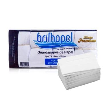 Imagem de Guardanapo De Papel Tipo Tv Brilhopel 14x13cm C/2000un