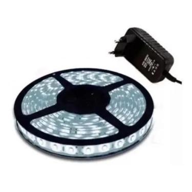 Imagem de Fita Super Led 5050 Branco Frio 300 Leds 5 M + Fonte - Dgs