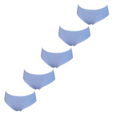 Imagem de Kit 5 Calcinha Infantil Algodão Conforto - Lisos - OPTE, M, Branco