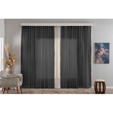 Imagem de Cortina Luxo Transparente Voil/voal 4 Metros Para Trilho Suiço Max Sim