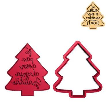 Imagem de Cortador Marcador Árvore Frase Jesus Seja Nosso Natal - DOCE IMPRESSO,