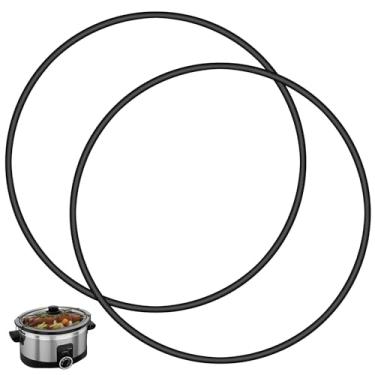 Imagem de SuperDi Pacotes com Alça de Trava de Tampa Preta Faixa de Borracha 6,7,8 Quart Se Encaixa para Hamilton Beach Crock Pot Fogão Lento Branco