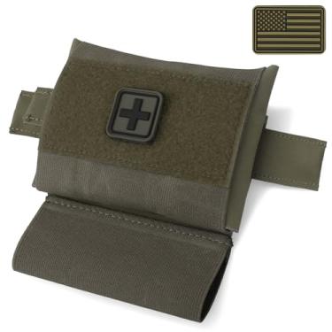 Imagem de LIVANS Bolsa de microtrauma Molle IFAK, cinto tático de primeiros socorros, bolsa IFAK médica EMT de sobrevivência de emergência, pacote pequeno EDC portátil com rede de torniquete, para cinto de